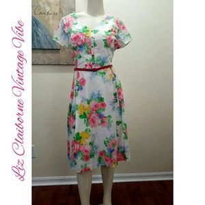liz claiborne fit and flare dress